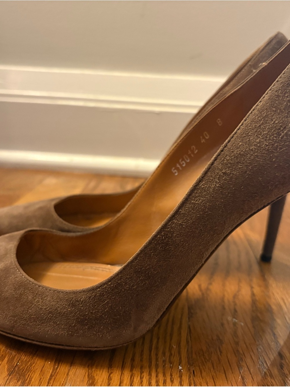 Ralph Lauren Suede Pumps in Chocolate Brown